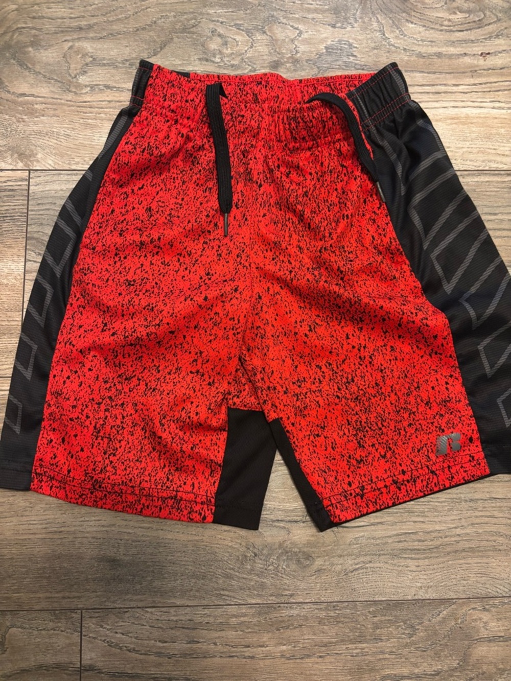 Russell Athletic Red and Black Boys Athletic Shorts